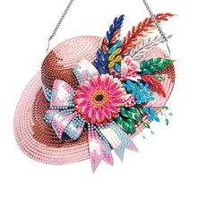Load image into Gallery viewer, Acrylic Flower Diamond Art Hanging Pendant Colorful Home Decor (Flower Hat)

