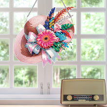 Load image into Gallery viewer, Acrylic Flower Diamond Art Hanging Pendant Colorful Home Decor (Flower Hat)
