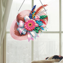 Load image into Gallery viewer, Acrylic Flower Diamond Art Hanging Pendant Colorful Home Decor (Flower Hat)
