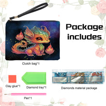 Load image into Gallery viewer, PU Partial Special Shaped Fire Dinosaur 5D DIY Diamond Painting Wallet Gifts
