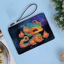 Load image into Gallery viewer, PU Partial Special Shaped Fire Dinosaur 5D DIY Diamond Painting Wallet Gifts
