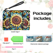 Load image into Gallery viewer, PU Partial Special Shaped Sunflower 5D DIY Diamond Painting Wallet Daily Purse
