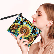 Load image into Gallery viewer, PU Partial Special Shaped Sunflower 5D DIY Diamond Painting Wallet Daily Purse
