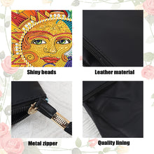 Load image into Gallery viewer, PU Partial Special Shaped Sun Moon Art 5D DIY Diamond Painting Wallet Makeup Bag
