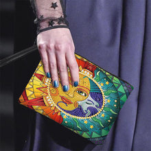 Load image into Gallery viewer, PU Partial Special Shaped Sun Moon Art 5D DIY Diamond Painting Wallet Makeup Bag
