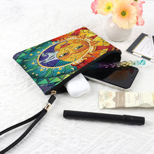 Load image into Gallery viewer, PU Partial Special Shaped Sun Moon Art 5D DIY Diamond Painting Wallet Makeup Bag
