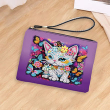 Load image into Gallery viewer, PU Partial Special Shaped Butterfly Cat 5D DIY Diamond Painting Wallet Gifts
