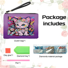 Load image into Gallery viewer, PU Partial Special Shaped Butterfly Cat 5D DIY Diamond Painting Wallet Gifts
