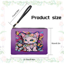 Load image into Gallery viewer, PU Partial Special Shaped Butterfly Cat 5D DIY Diamond Painting Wallet Gifts
