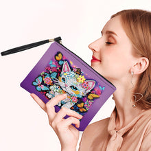 Load image into Gallery viewer, PU Partial Special Shaped Butterfly Cat 5D DIY Diamond Painting Wallet Gifts

