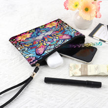 Load image into Gallery viewer, PU Partial Special Shaped Flowers Cat 5D DIY Diamond Painting Wallet Makeup Bag
