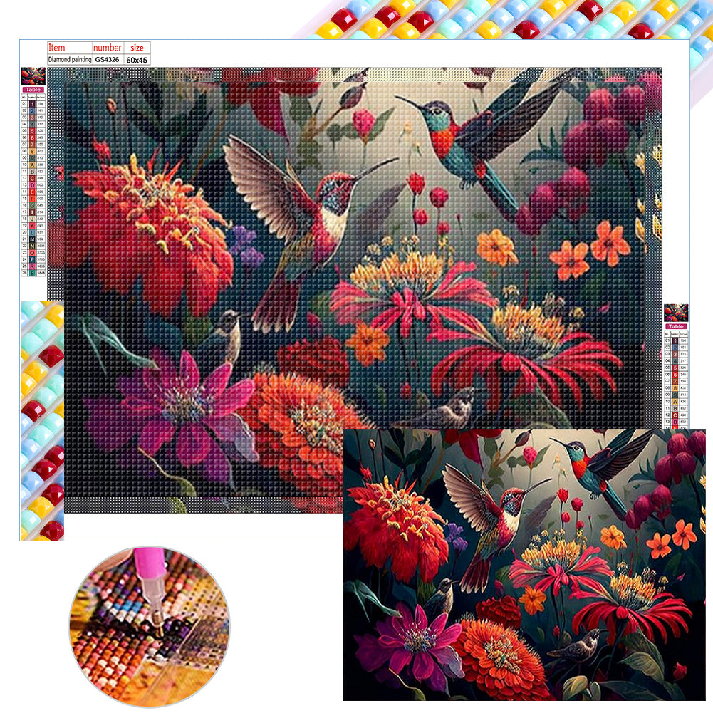 Diamond Painting - Full Square - hummingbird (60*45CM)