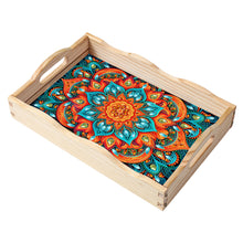 Load image into Gallery viewer, Wooden Mandala 5D DIY Diamond Painting Serving Tray with Handle for Home Decor
