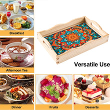 Load image into Gallery viewer, Wooden Mandala 5D DIY Diamond Painting Serving Tray with Handle for Home Decor
