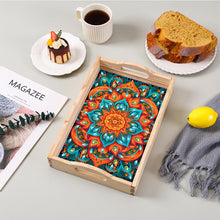 Load image into Gallery viewer, Wooden Mandala 5D DIY Diamond Painting Serving Tray with Handle for Home Decor
