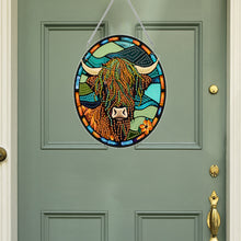 Load image into Gallery viewer, Acrylic Stained Glass Animal Diamond Painting Hanging Pendant Home Decor (Yak)
