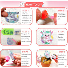 Load image into Gallery viewer, 6/8Pcs Acrylic Silicone Cartoon Diamond Painting Straw Tips Protectors Decor
