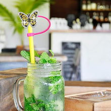 Load image into Gallery viewer, 6/8Pcs Acrylic Silicone Cartoon Diamond Painting Straw Tips Protectors Decor
