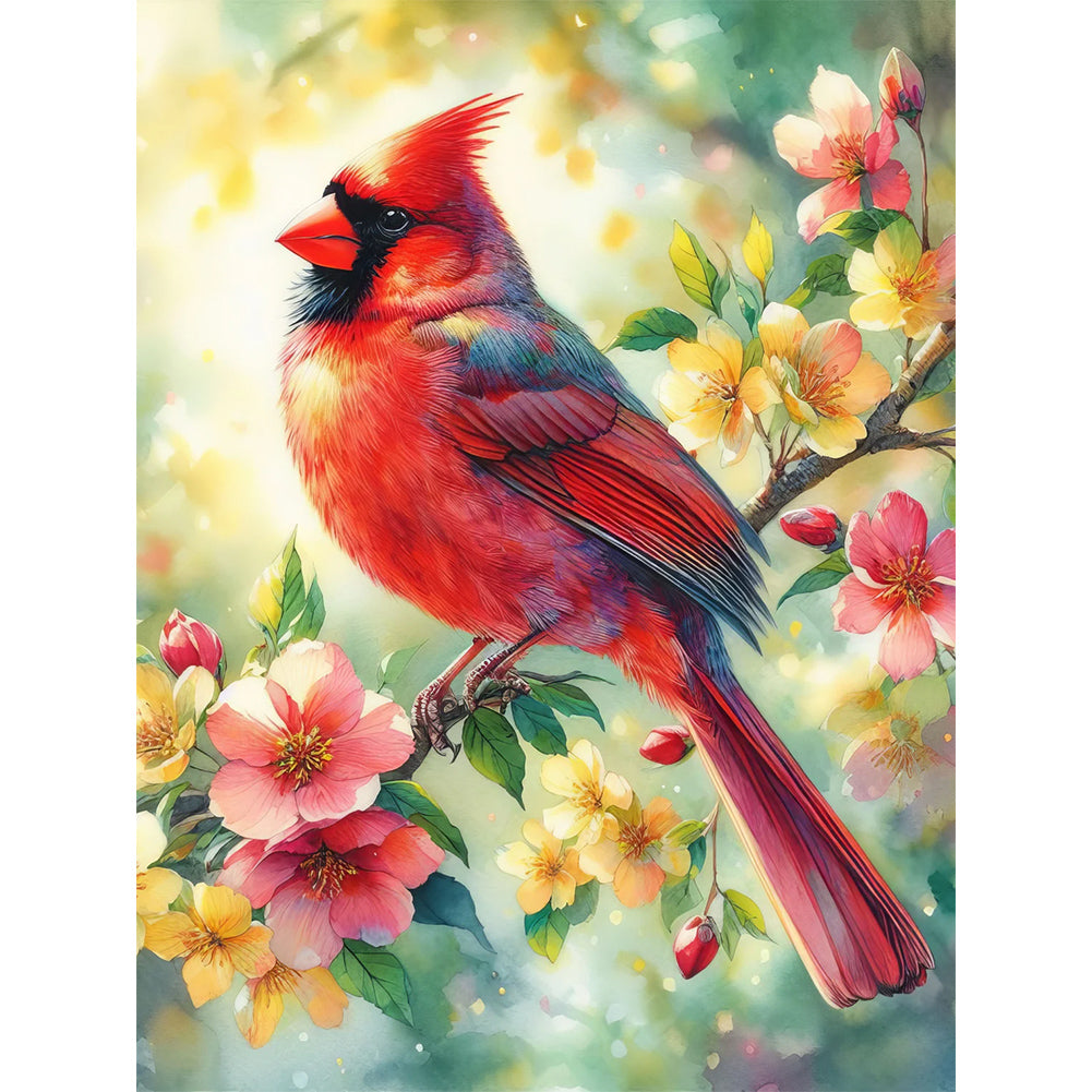 Diamond Painting - Full Round - forest cardinal at sunset (30*40CM)