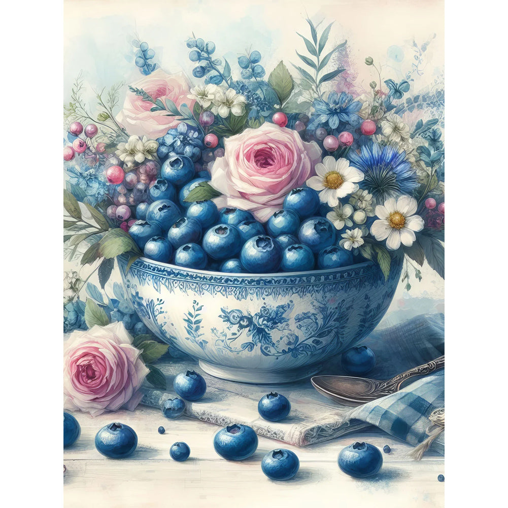 Diamond Painting - Full Round - Fruit¡¤Blueberry (30*40CM)