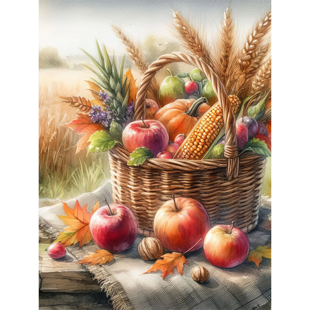 Diamond Painting - Full Round - Fruit¡¤Pumpkin Apple (30*40CM)