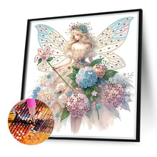 Load image into Gallery viewer, Diamond Painting - Partial Special Shaped - hydrangea butterfly girl (40*40CM)
