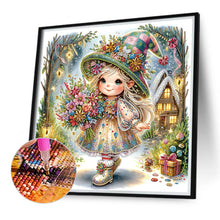 Load image into Gallery viewer, Diamond Painting - Partial Special Shaped - Forest Bouquet Girl (40*40CM)
