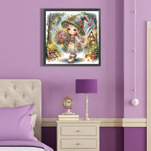 Load image into Gallery viewer, Diamond Painting - Partial Special Shaped - Forest Bouquet Girl (40*40CM)
