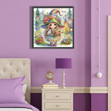 Load image into Gallery viewer, Diamond Painting - Partial Special Shaped - forest curly girl (40*40CM)
