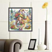 Load image into Gallery viewer, Diamond Painting - Partial Special Shaped - forest curly girl (40*40CM)
