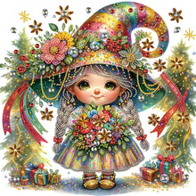 Load image into Gallery viewer, Diamond Painting - Partial Special Shaped - Forest braid girl (40*40CM)
