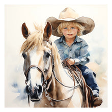 Load image into Gallery viewer, Diamond Painting - Full Round - cowboy kid (30*30CM)
