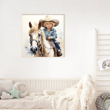 Load image into Gallery viewer, Diamond Painting - Full Round - cowboy kid (30*30CM)
