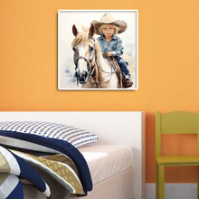 Load image into Gallery viewer, Diamond Painting - Full Round - cowboy kid (30*30CM)

