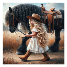 Load image into Gallery viewer, Diamond Painting - Full Round - cowgirl (40*40CM)
