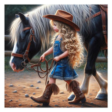 Load image into Gallery viewer, Diamond Painting - Full Round - cowgirl (40*40CM)
