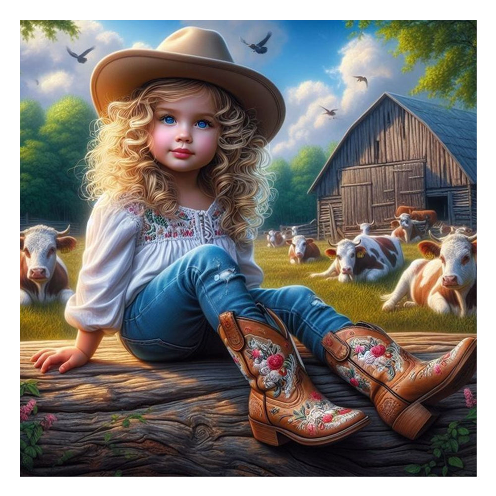 Diamond Painting - Full Round - cowgirl (40*40CM)