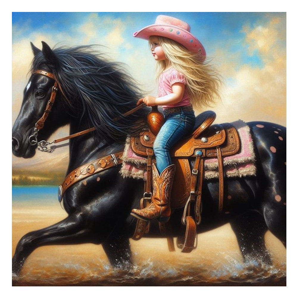 Diamond Painting - Full Round - cowgirl (40*40CM)