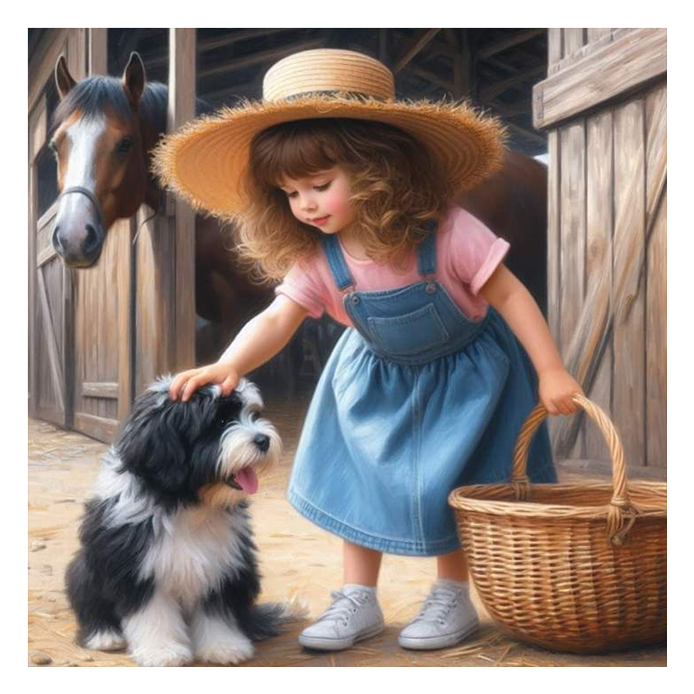 Diamond Painting - Full Round - cowgirl (40*40CM)