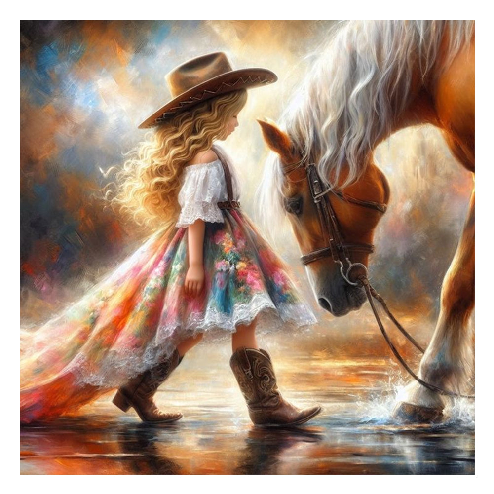 Diamond Painting - Full Round - cowgirl (40*40CM)