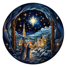 Load image into Gallery viewer, Diamond Painting - Full Round - snowy night scene (30*30CM)
