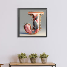 Load image into Gallery viewer, Diamond Painting - Full Round - Leaf letter J (40*40CM)
