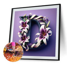 Load image into Gallery viewer, Diamond Painting - Full Round - Lily letter D (40*40CM)
