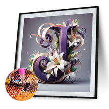 Load image into Gallery viewer, Diamond Painting - Full Round - Lily letter J (40*40CM)
