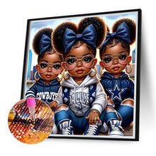 Load image into Gallery viewer, Diamond Painting - Full Round - little black girl (40*40CM)
