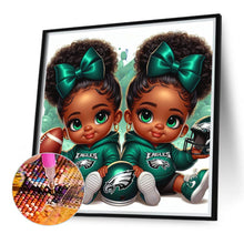 Load image into Gallery viewer, Diamond Painting - Full Round - little black girl (40*40CM)
