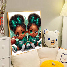 Load image into Gallery viewer, Diamond Painting - Full Round - little black girl (40*40CM)

