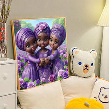 Load image into Gallery viewer, Diamond Painting - Full Round - little black girl (40*40CM)
