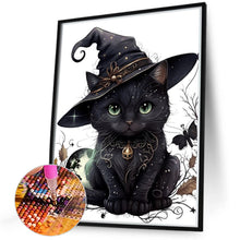 Load image into Gallery viewer, Diamond Painting - Full Round - magic black cat (40*50CM)
