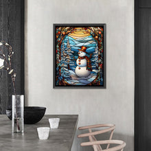 Load image into Gallery viewer, AB Diamond Painting - Full Round - Snowman glass art (40*50CM)
